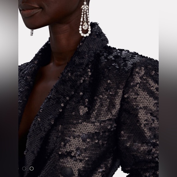 L’Agence Kenzie Double-breasted Sequin Blazer - Picture 4 of 8